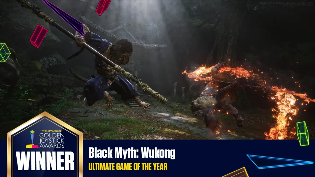 Theo Forbes, Golden Joystick Awards lần thứ 42 vừa công bố giải thưởng cao nhất - Ultimate Game of The Year - chính thức thuộc về Black Myth Wukong.