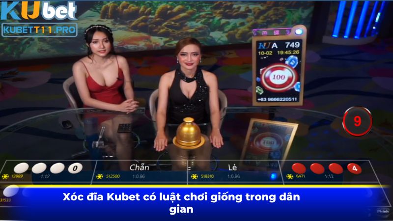 Xóc đĩa Kubet11 có luật chơi giống trong dân gian