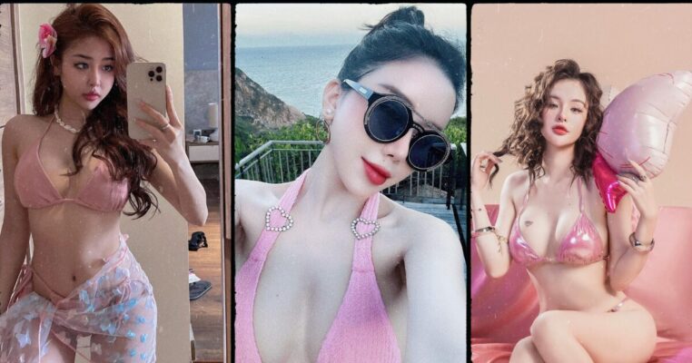 Tổng Hợp Ảnh Gái Xinh Bikini Hồng Ngọt Như Kẹo Mút