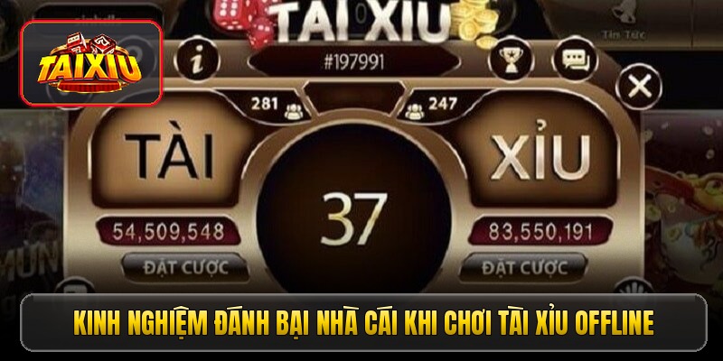 Kinh nghiệm đánh bại nhà cái khi chơi Tài Xỉu Offline