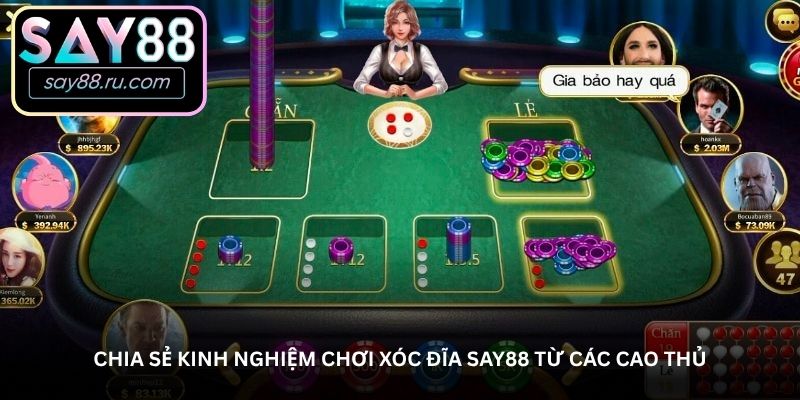 Chia sẻ kinh nghiệm chơi Xóc đĩa Say88 từ các cao thủ