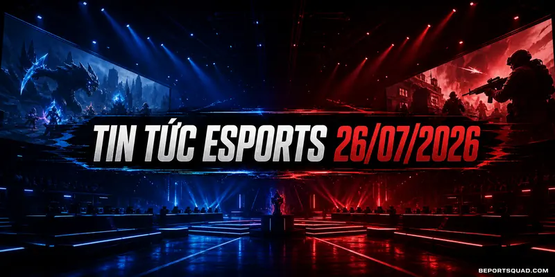 Tin tức Esports 26/07/2026 với đấu trường thi đấu điện tử