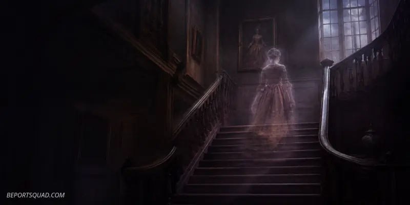 Hồn ma The Brown Lady xuất hiện trên cầu thang Raynham Hall, Anh