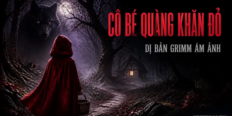 Ảnh cover Cô bé quàng khăn đỏ trong khu rừng u ám, dị bản Grimm