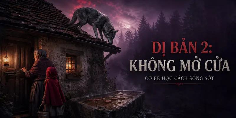 Dị bản Cô bé quàng khăn đỏ: không mở cửa