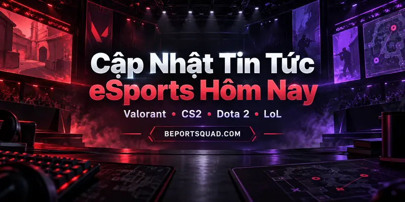 Cập nhật tin tức eSports hôm nay Valorant CS2 Dota 2 LoL