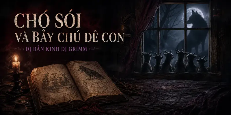 Cover Chó sói và bảy chú dê con: dị bản kinh dị Grimm trong căn nhà dưới trăng