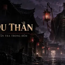 Dạ Du Thần cầm đèn tuần tra trong phố cổ Á Đông lúc đêm khuya