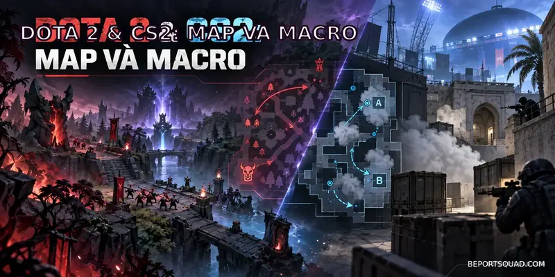 Dota 2 và CS2 phân tích map và macro cho soi kèo Esports 21/09