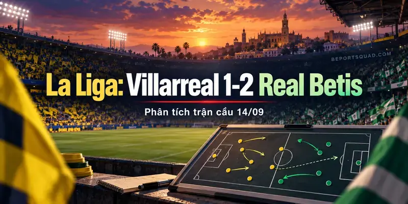 La Liga Villarreal thua Real Betis 1-2 ngày 14/09